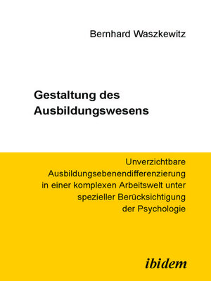 cover image of Gestaltung des Ausbildungswesens
